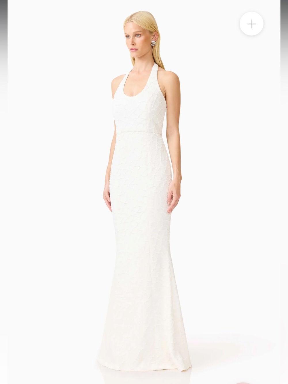 elliatt alexandra white lace halter neck maxi gown bridal dress size small NEW - Picture 4 of 13
